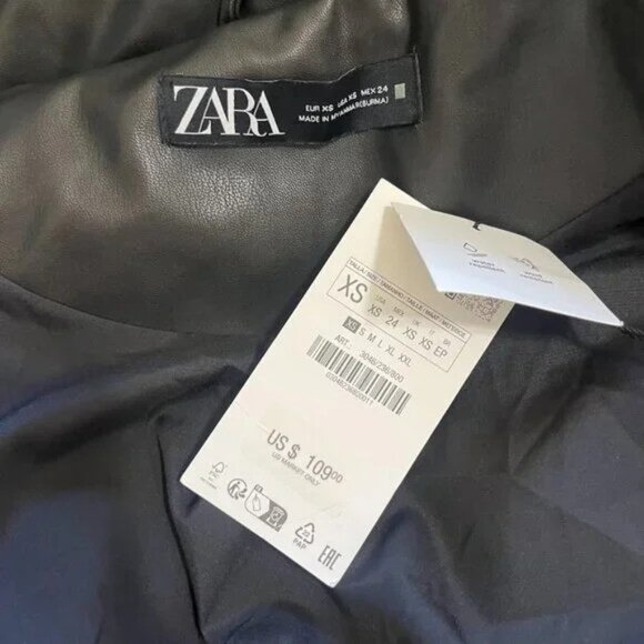 NEW Zara Puffer Jacket XS - Picture 4 of 4